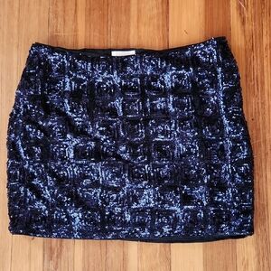 H&M Blue Sequin Skirt
